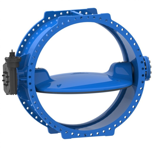 Затвор дисковый AVK с двойным эксцентриком серия 756/106-681 PN16 DN900 с интегрированным седлом, редуктор (IP68)