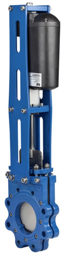 Задвижка шиберная ножевая AVK серия 702/10 PN10 DN250 с линейным электроприводом