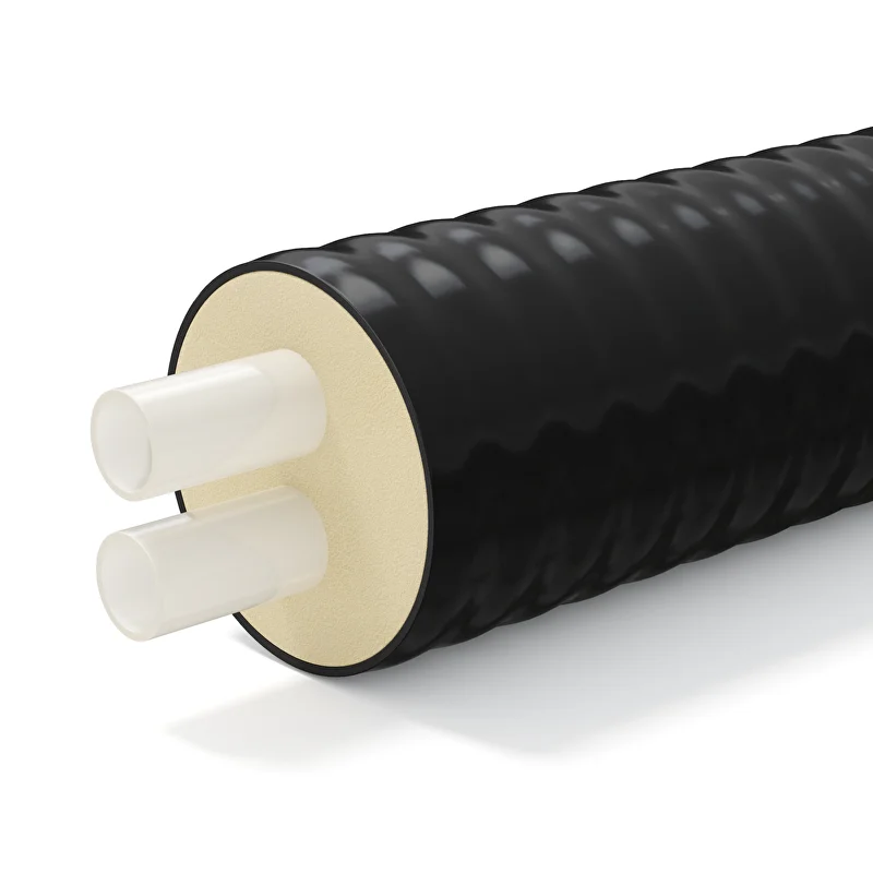 Труба ТВЭЛ-ПЭКС-2, 6/10 бар, 50+40/160 в ППУ изоляции