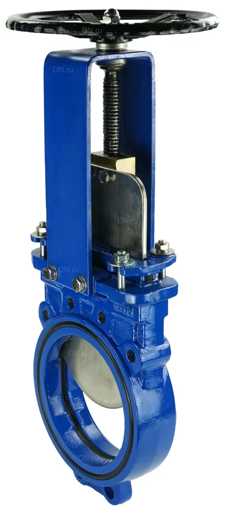 Задвижка шиберная DN.ru GVKN1331N-2W-Fb-S Ду200 Ру10 двусторонняя , шпиндель - невыдвижной,   управление - штурвал, NxM - 12x20