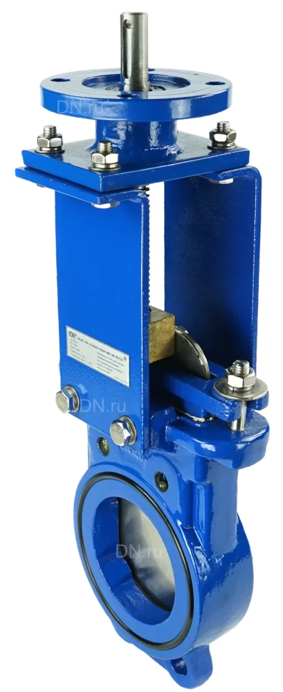 Задвижка шиберная DN.ru GVKN1331N-2W-Fb-ISO Ду100 Ру16 двусторонняя , шпиндель - невыдвижной,   с ISO-фланцем и голым штоком, круглый шток 18, F10