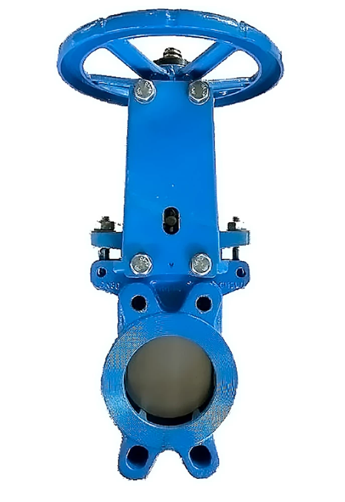 Задвижка шиберная DN.ru GVKR1331M-1W-Fb-S Ду80 Ру16 односторонняя , шпиндель - выдвижной, управление - штурвал