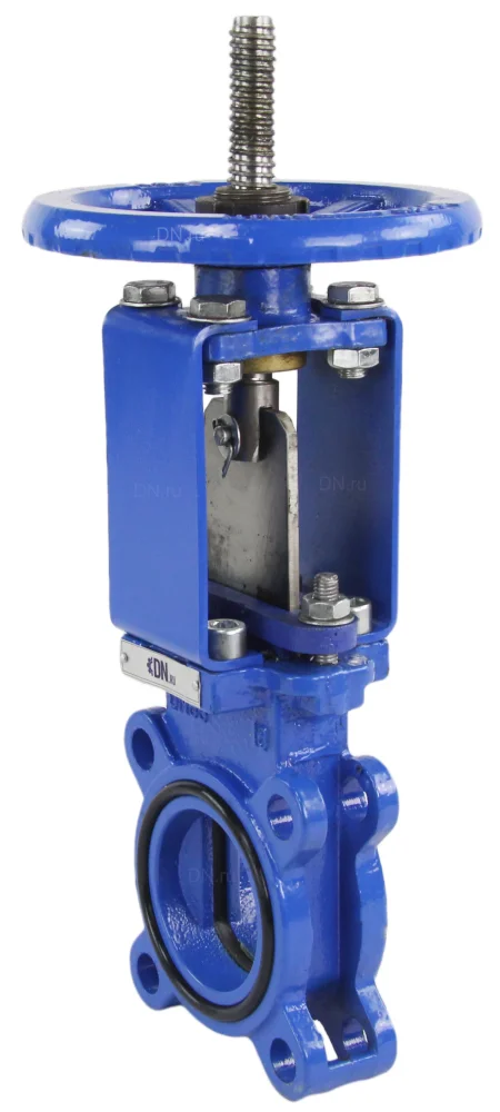 Задвижка шиберная DN.ru GVKR1331E-2W-Fb-S Ду65 Ру10 двусторонняя , шпиндель - выдвижной, управление - штурвал, WENZ