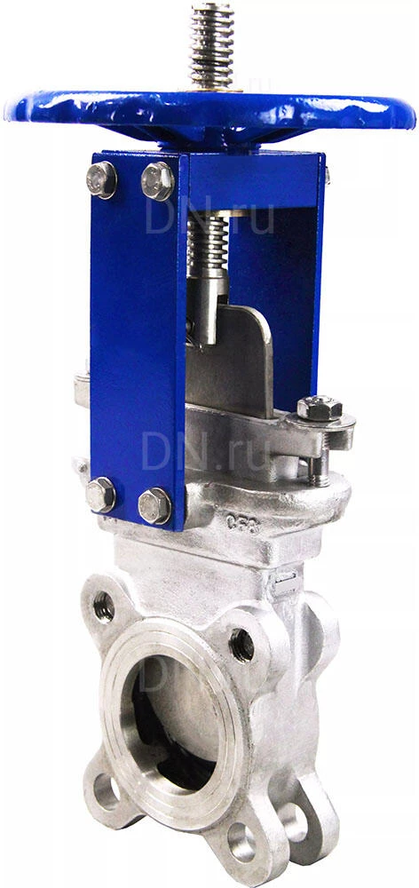 Задвижка шиберная DN.ru GVKR3131M-1W-Fb-S Ду125 Ру10 односторонняя , шпиндель - выдвижной,    управление - штурвал, WENZ