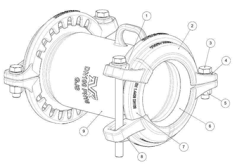 МУФТА AVK SUPA ONE чертеж