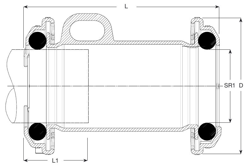 МУФТА AVK SUPA ONE чертеж