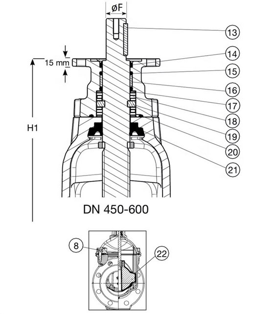 2 ЗАДВИЖКА AVK PREMIUM 100 КЛИНОВАЯ ФЛАНЦЕВАЯ СЕРИЯ 06 52 С УМЕНЬШЕННОЙ СТРОИТЕЛЬНОЙ ДЛИНОЙ, DN40 - DN600, PN10 ИЛИ PN16.jpg