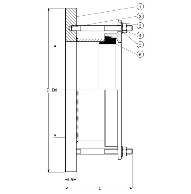 Фланцевый адаптер AVK 260_30_100
