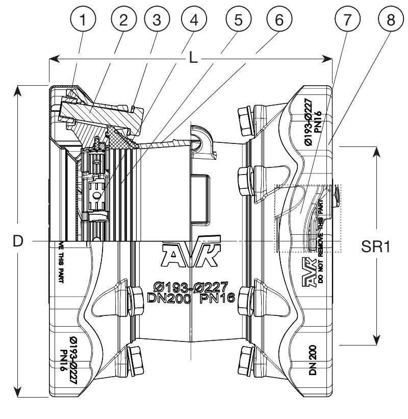 МУФТА SUPA MAXI чертеж