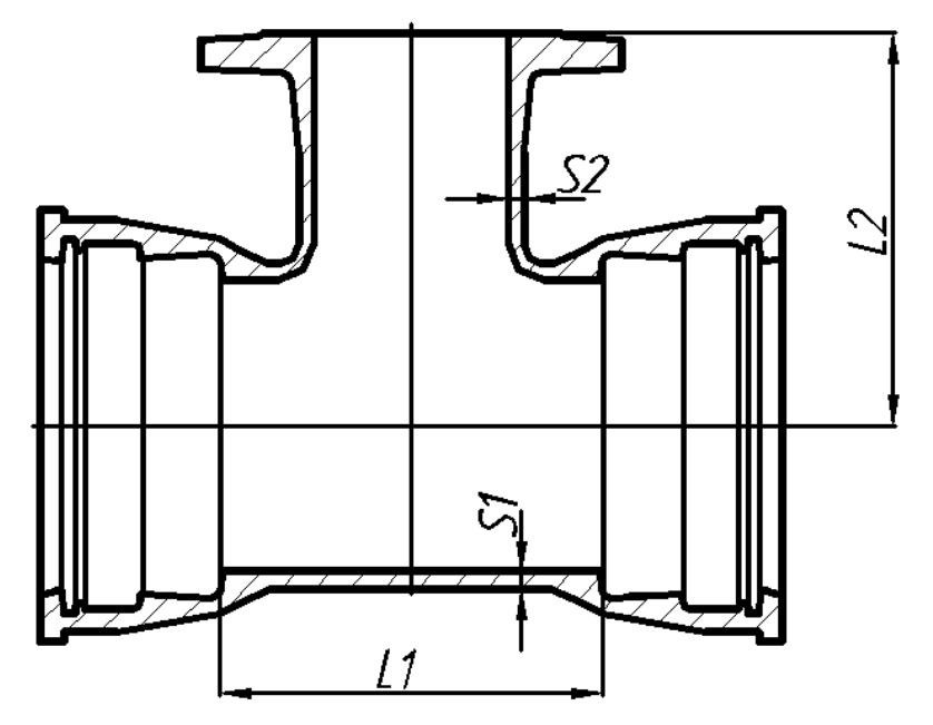 Тройник Раструб фланец