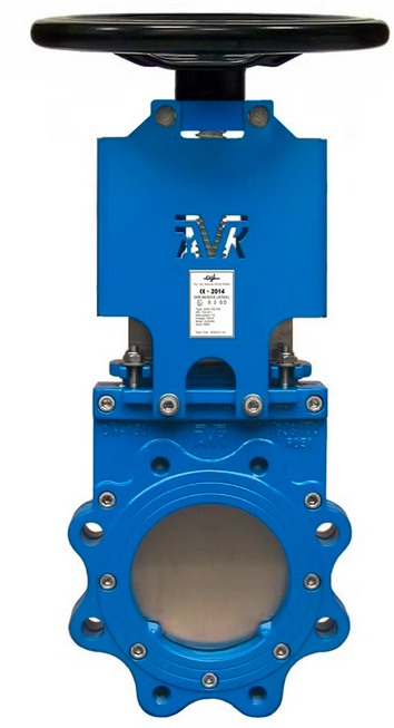 Задвижка шиберная ножевая AVK серия 702/10 PN10 DN50 с невыдвижным штоком и маховиком