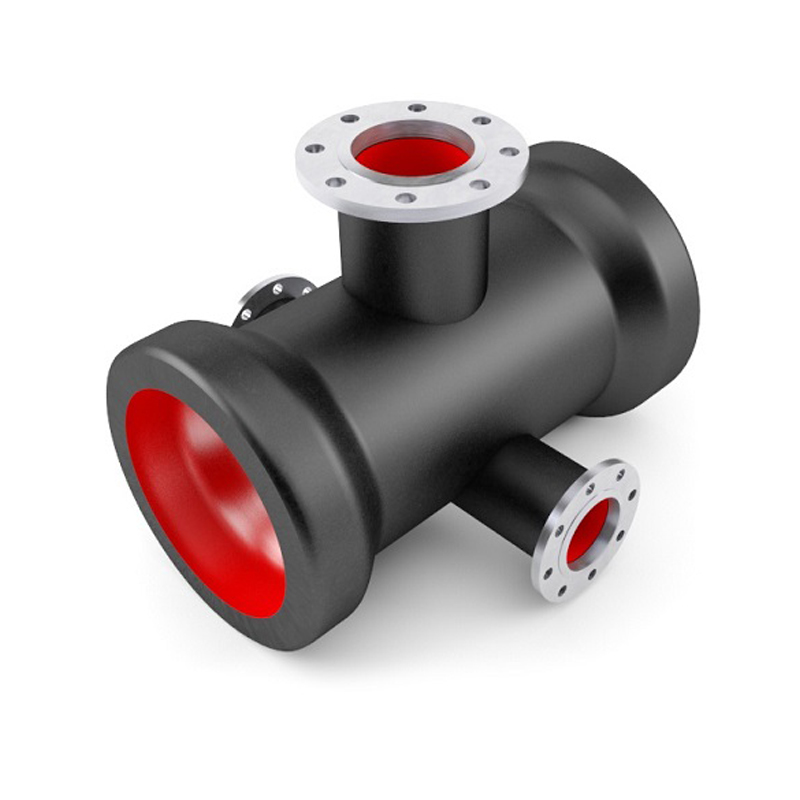 Крест раструб-фланец с пожарной подставкой ППКРФ ВЧШГ DN600х600 (ДУ600х600)ГОСТ