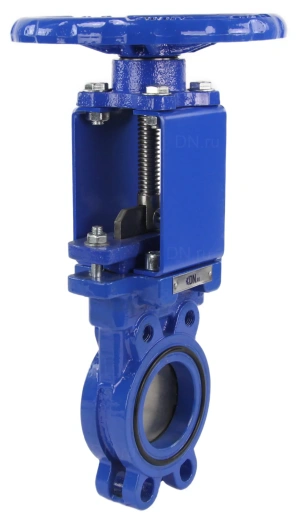 Задвижка шиберная DN.ru GVKR1331E-2W-Fb-S Ду80 Ру10 двусторонняя , шпиндель - выдвижной, управление - штурвал, WENZ