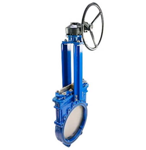 Задвижка шиберная DN.ru GVKN1331N-2W-Fb-R Ду600 Ру10 двусторонняя , шпиндель - невыдвижной,   с редуктором, WENZ