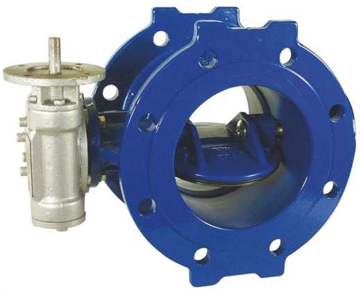 Затвор дисковый AVK с двойным эксцентриком серия 756/102-021 PN16 (фланец PN10/16) DN150 с седлом из нержавеющей стали, редуктор (IP67) с ISO-фланцем