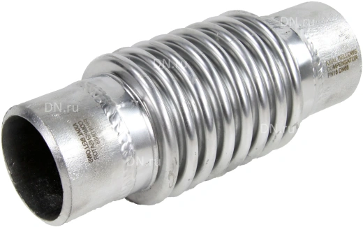 Компенсатор сильфонный осевой DN.ru CB-3131-W Ду50 Ру16 под приварку, сильфон - сталь SS304 без кожуха, осевой ход 60мм