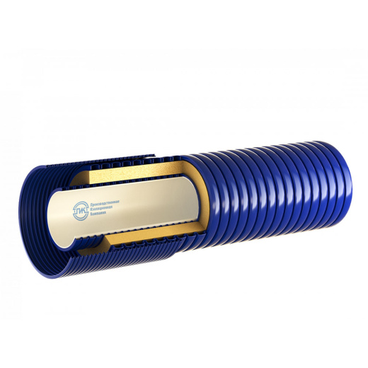 Труба гофрированная в ППУ OD400 SN8 с гофрированной оболочкой ПИКПАЙП G-ППУ