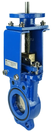 Задвижка шиберная DN.ru GVKN1331N-2W-Fb-ISO Ду80 Ру16 двусторонняя , шпиндель - невыдвижной,   с ISO-фланцем и голым штоком, круглый шток 16, F10