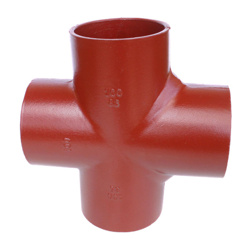 Крестовина 88° чугунная безраструбная SML Ду 100-100-100