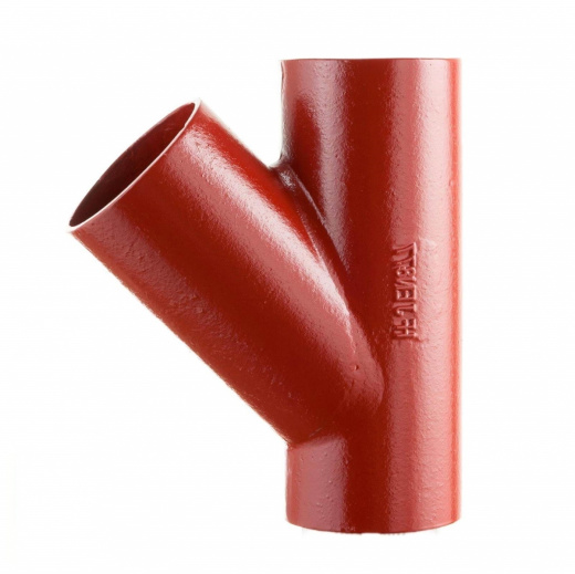 Тройник 45° чугунный безраструбный SML Ду 200-150