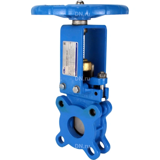 Задвижка шиберная DN.ru GVKN1331N-2W-Fb-S Ду250 Ру10 двусторонняя , шпиндель - невыдвижной,   управление - штурвал, WENZ