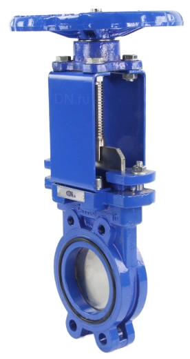 Задвижка шиберная DN.ru GVKR1331N-2W-Fb-S Ду100 Ру10 двусторонняя , шпиндель - выдвижной,   управление - штурвал