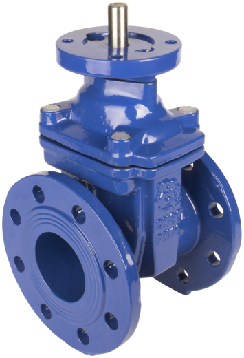 Задвижка с обрезиненным клином чугунная RUSHWORK 103 PN16 (РУ16) DN 40-1000 (ДУ 40-1000) с ISO-фланцем