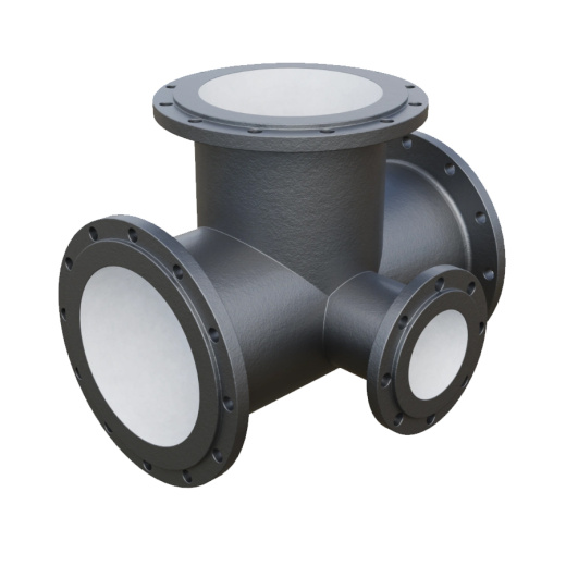 Пожарная подставка тройник фланцевый ППТФ ВЧШГ DN300*300 (ДУ300*300)